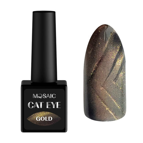 Gold Cat eye gel polish
