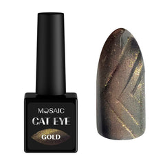 Gold Cat eye gel polish