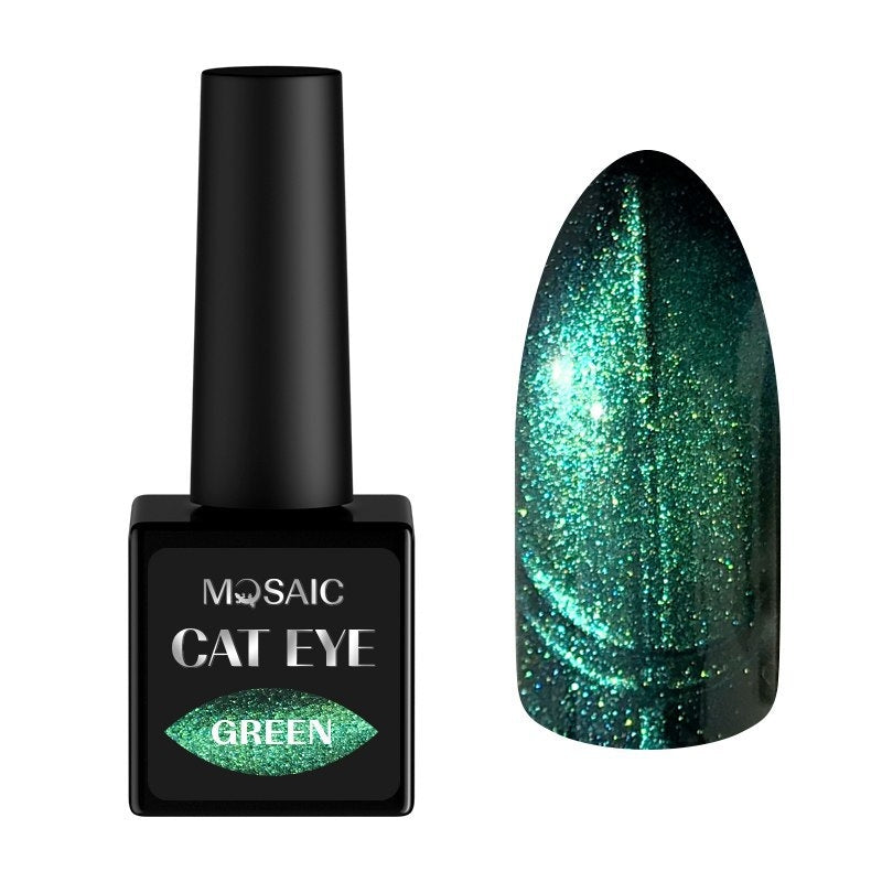 Green cat eye gel polish