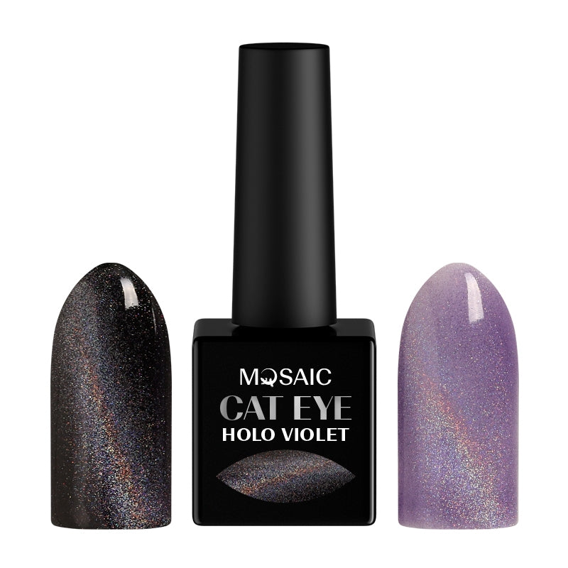 Holo violet Cat eye gel polish