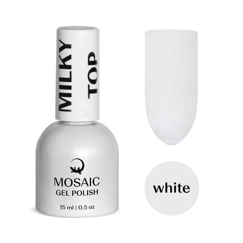 Milky white top gel