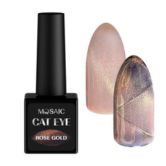Rose gold cat eye gel polish