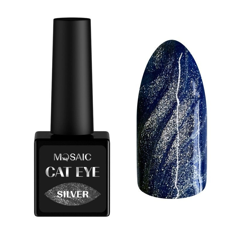 Silver cat eye gel polish