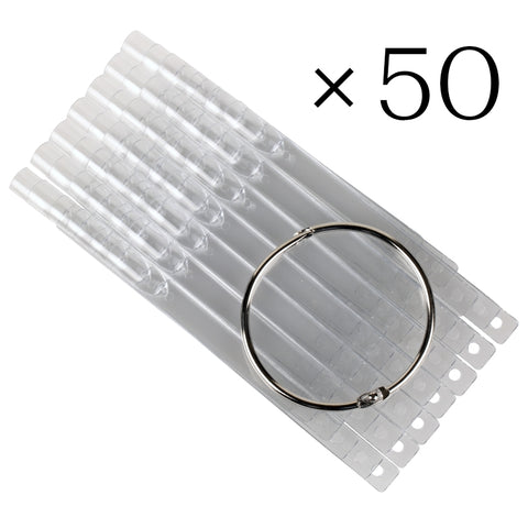 Tip sticks clear. 50 pcs